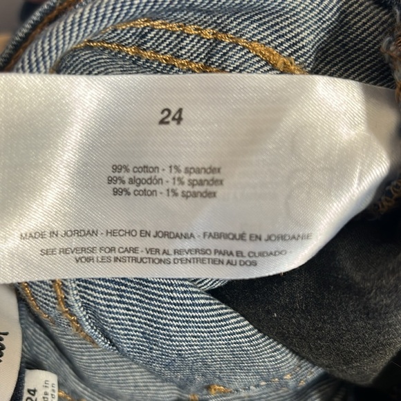 Sam Edelman High Rise Slim Straight Distressed Blue Jeans NWT - Picture 5 of 5